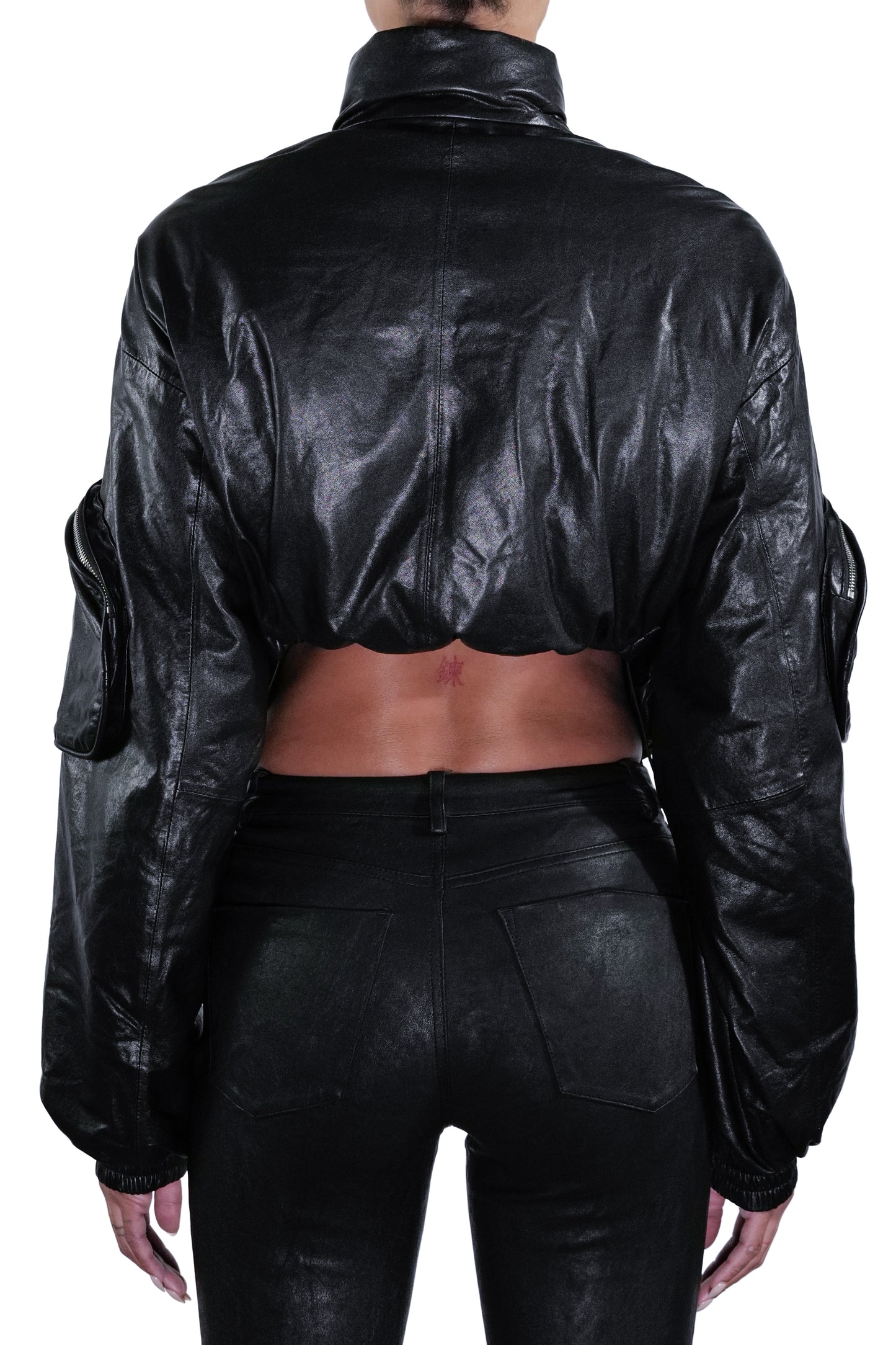 CARBON LEATHER CROP