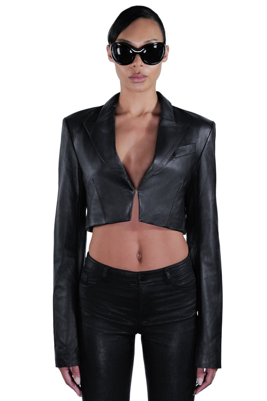 SIGNATURE LEATHER CROP